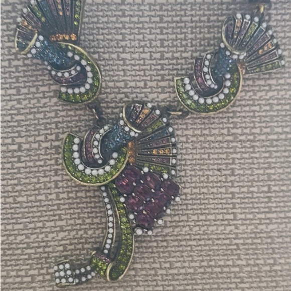 Authentic Heidi Daus Speechless Splendor Statement Multicolor Necklace - Picture 4 of 10